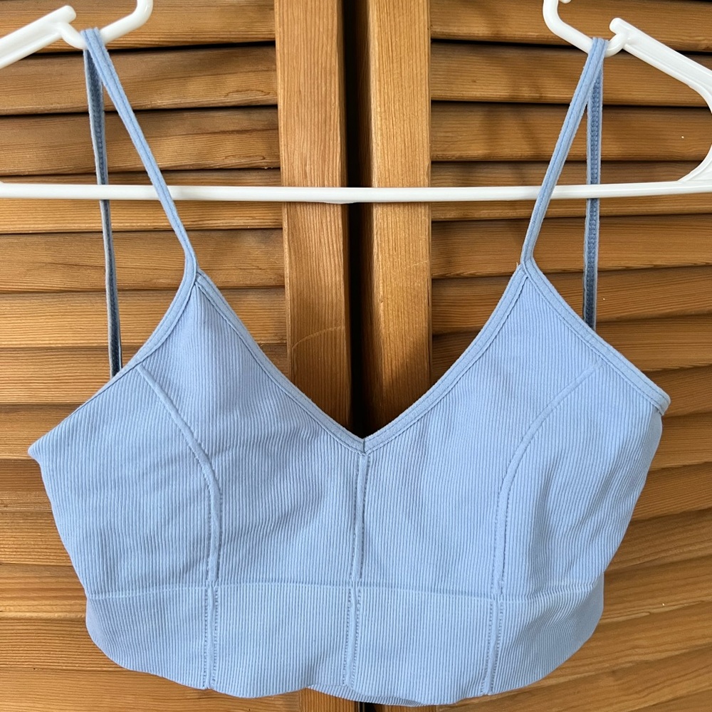 Free people periwinkle open back bralette
